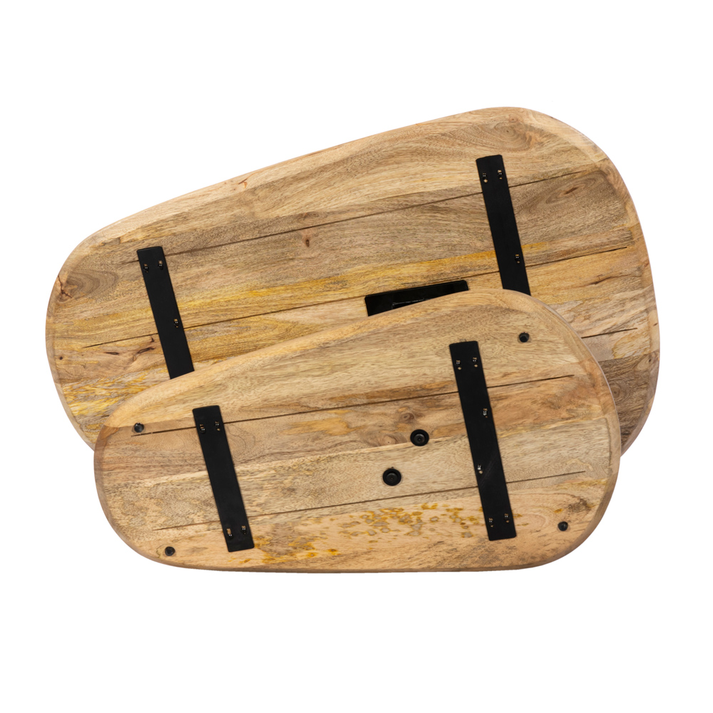 LEVEL COFFEE TABLE ΦΥΣΙΚΟ ΜΑΥΡΟ 95x65x48