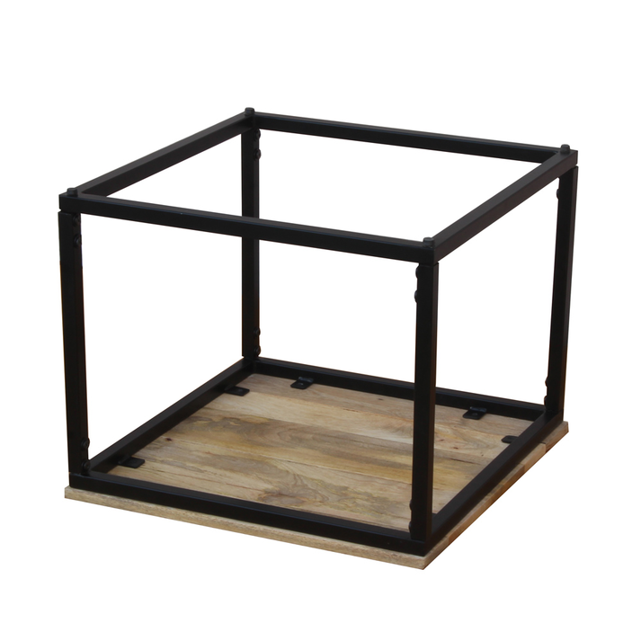 QUADRO COFFEE TABLE SET 3ΤΕΜ ΦΥΣΙΚΟ ΜΑΥΡΟ 110x60x45