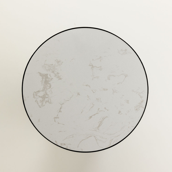 LAMP SIDE TABLE ΛΕΥΚΟ ΜΑΥΡΟ 41x41x63.5cm