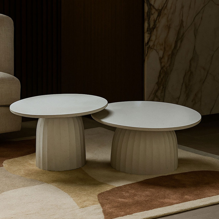 TOLEDO COFFEE TABLE ΛΕΥΚΟ ΜΕ PATTERN 60x60x38cm