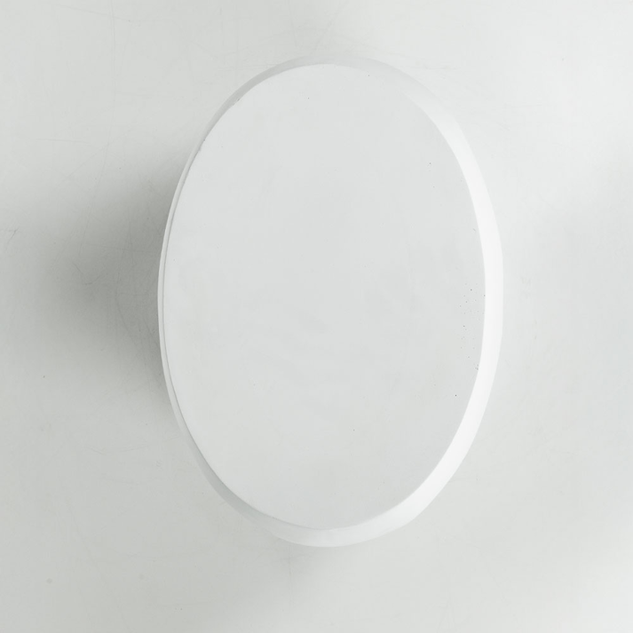 LITHOS OVAL SIDE TABLE ΛΕΥΚΟ 62x43.5x53