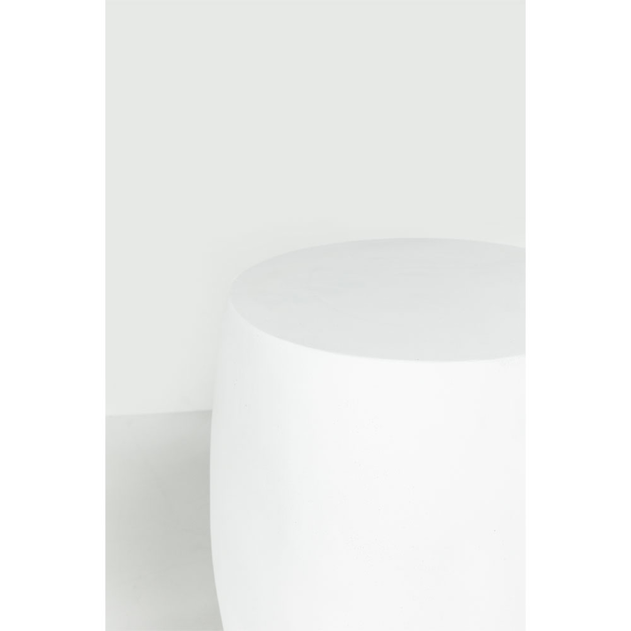 LITHOS OVAL SIDE TABLE ΛΕΥΚΟ 62x43.5x53