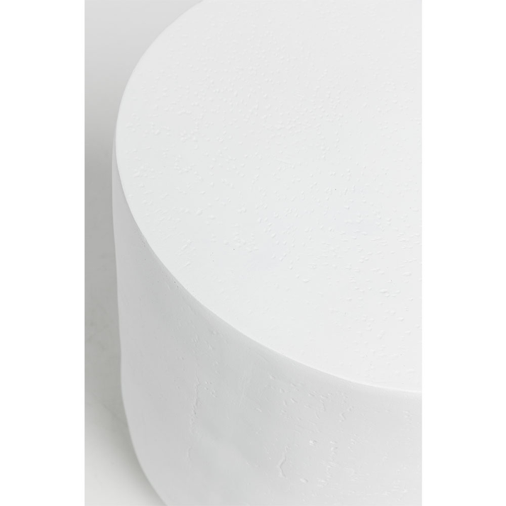 LITHOS ROUND SIDE TABLE ΛΕΥΚΟ 35.5x35.5x45cm