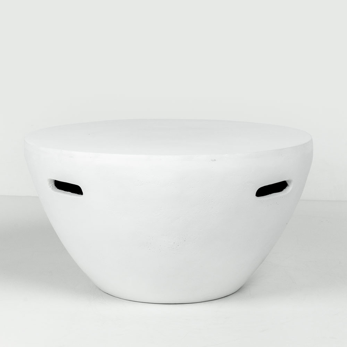 LITHOS CENTRAL COFFEE TABLE ΛΕΥΚΟ 68x68x36