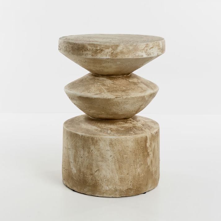 SANDY SIDE TABLE ΚΑΦΕ ΑΝΟΙΧΤΟ 38.5x38.5x51cm