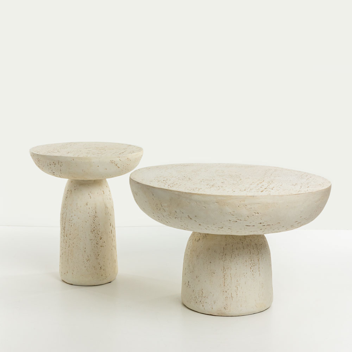 POROS SIDE TABLE BEIGE 40x40x46.3cm