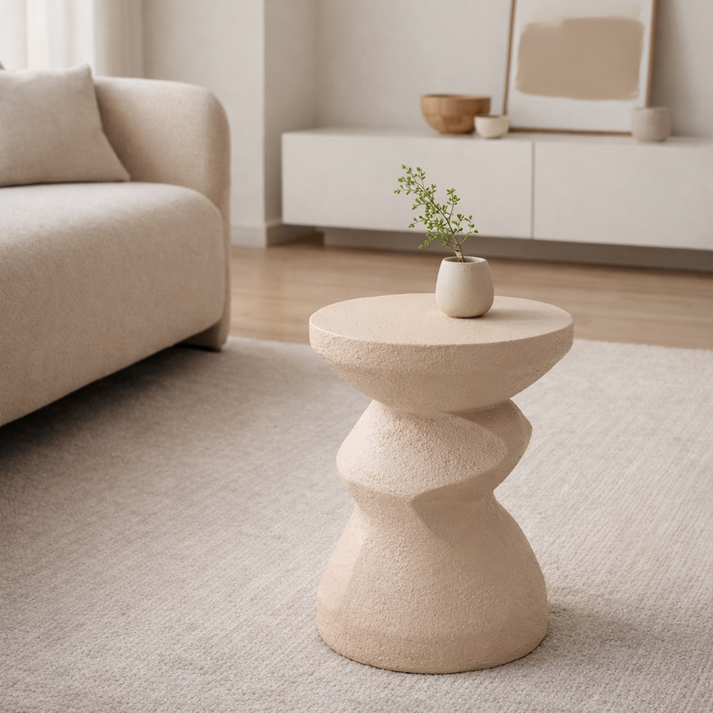 LATTE SIDE TABLE BEIGE 40.5x40.5x51cm