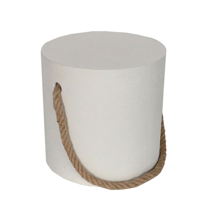 ΤΕΝΟ SIDE TABLE ΜΕ ΣΧΟΙΝΙ ΑΣΠΡΟ ΦΥΣΙΚΟ 40x40x40cm