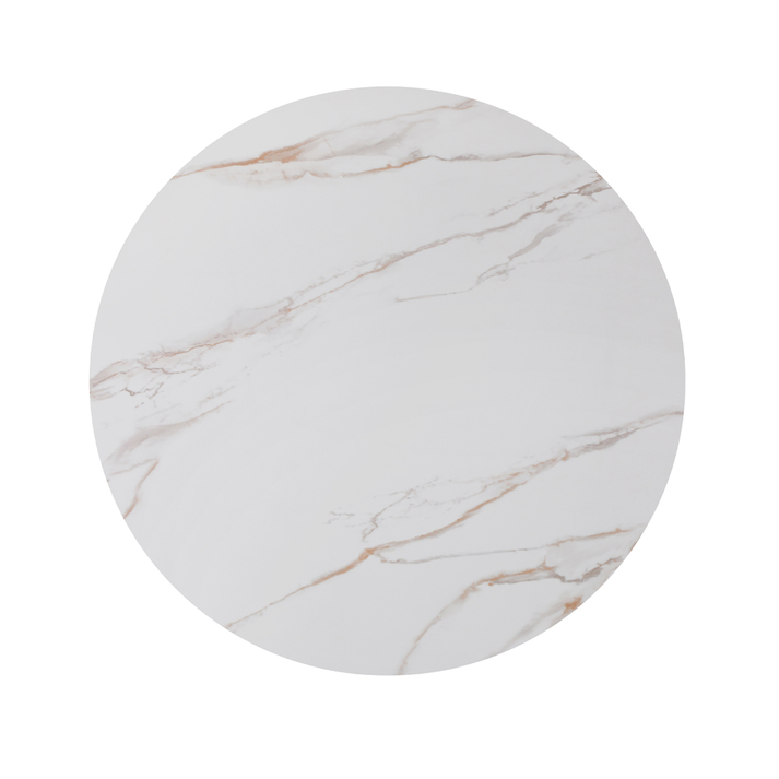 Noisette Coffee Table Set of 2 White Marble-Effect 70x70x40 cm