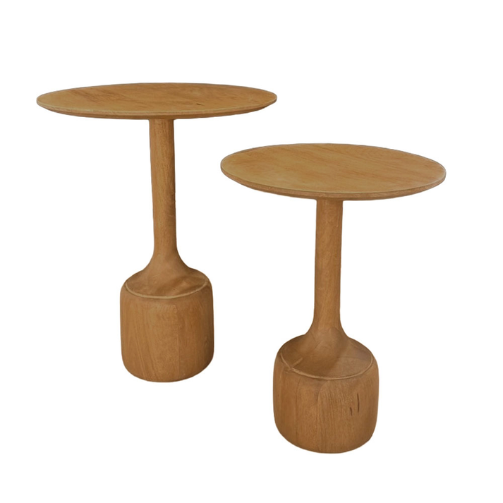 WABI SIDE TABLE SET 2ΤΕΜ ΦΥΣΙΚΟ 50x50x60cm