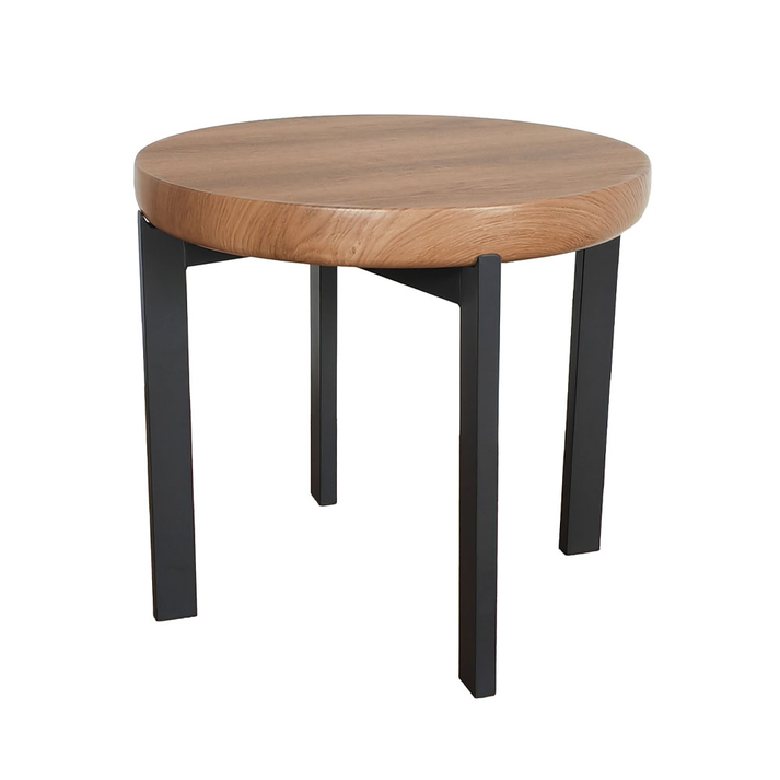 Bobba Side Table Sonoma Μαύρο 60x60x55cm