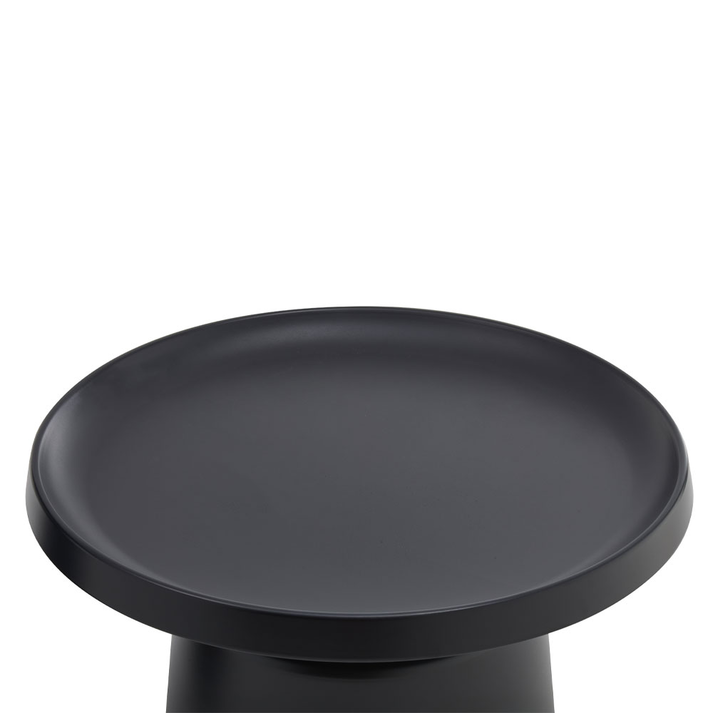 Mousse coffee table set of 2 black matte 70x70x50 cm