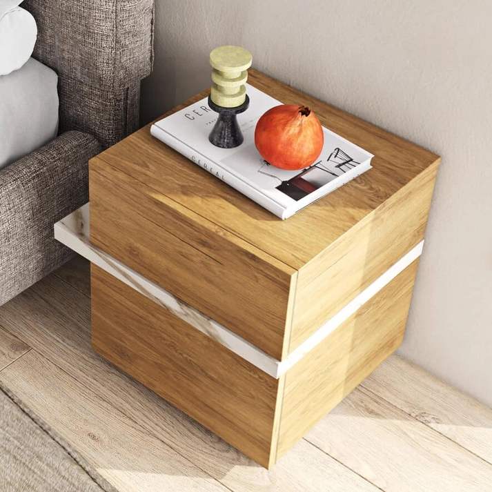 ODD Κομοδίνο με 2 Συρτάρια Ελληνικής Κατασκευής 50x44xH51cm