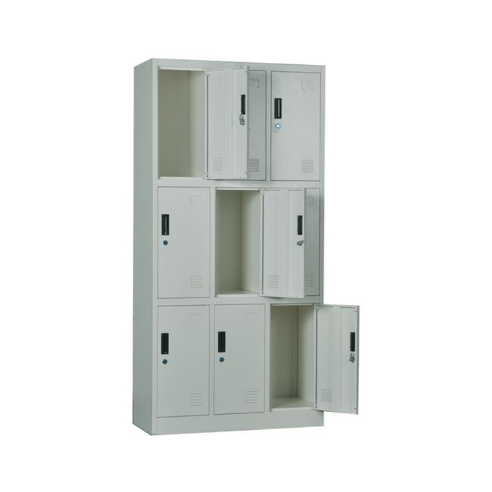 LOCKER 9 Θέσεων Φοριαμός - Ερμάριο, Μέταλλο Βαφή Γκρι