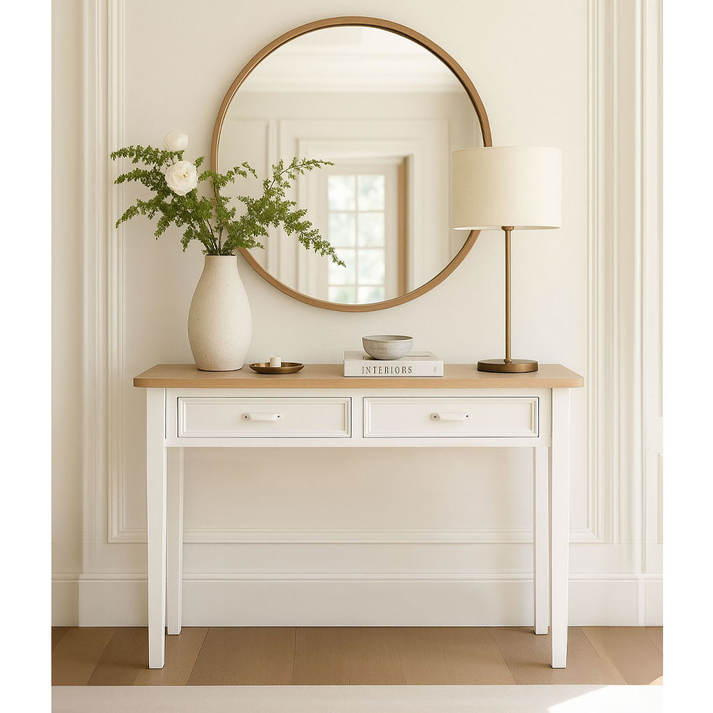 KIMOLOS ΚΟΝΣΟΛΑ 2ΣΥΡΤΑΡΙΑ ΛΕΥΚΟ ΦΥΣΙΚΟ 102x40x78cm