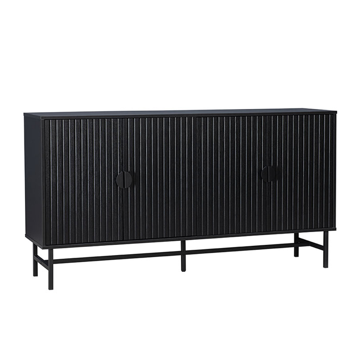 KIMONO ΜΠΟΥΦΕΣ 4ΠΟΡΤΕΣ ΜΑΥΡΟ 157.5x39x83cm