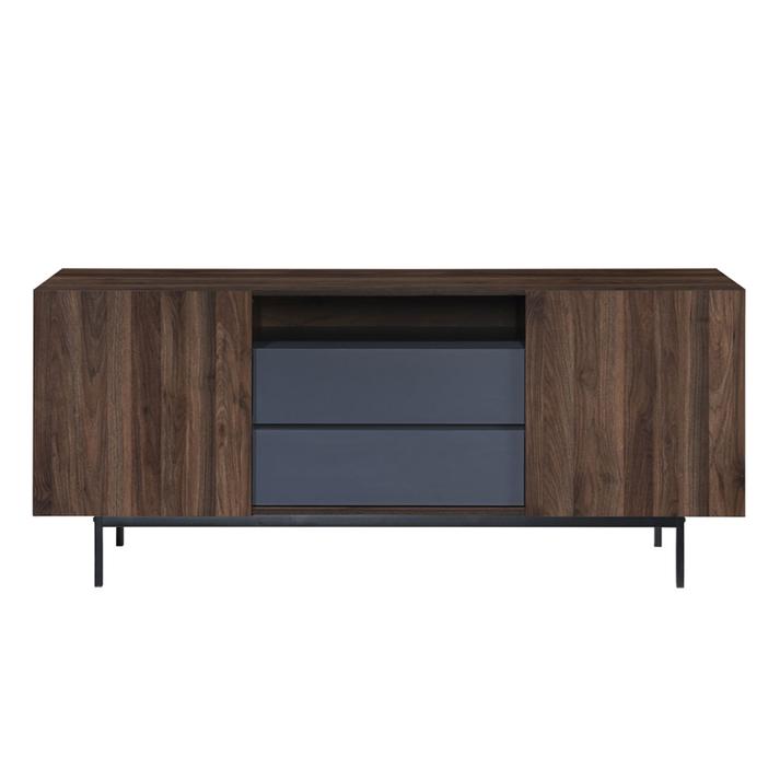 GROOVES ΜΠΟΥΦΕΣ 2ΠΟΡΤΕΣ 2ΣΥΡΤΑΡΙΑ ΚΑΡΥΔΙ ΓΚΡΙ 180x40x80cm