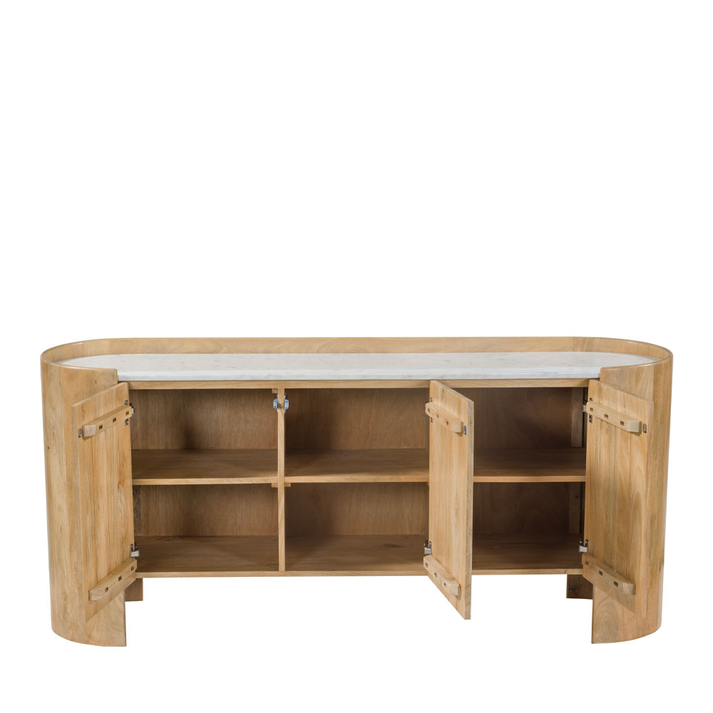 DON ΜΠΟΥΦΕΣ 3ΠΟΡΤΕΣ ΦΥΣΙΚΟ ΛΕΥΚΟ 165x45x75cm