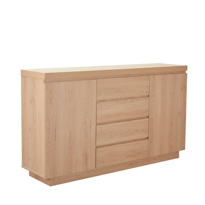 DRUVO ΜΠΟΥΦΕΣ 2ΠΟΡΤΕΣ 4ΣΥΡΤΑΡΙΑ ΦΥΣΙΚΟ 160x39x92cm