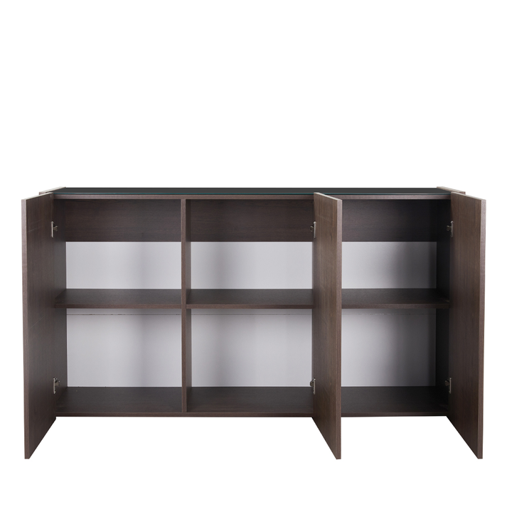 NUEZ ΜΠΟΥΦΕΣ 3ΠΟΡΤΕΣ ΚΑΡΥΔΙ ΜΑΥΡΟ 156x45x85cm