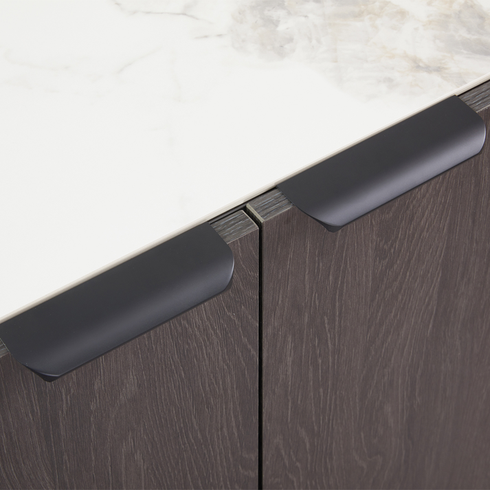 NOTTE ΜΠΟΥΦΕΣ ΜΑΥΡΟ ΛΕΥΚΟ ΠΕΤΡΑ 180x40.5x84cm