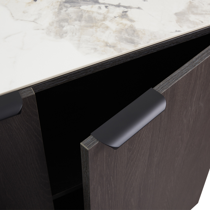 NOTTE ΜΠΟΥΦΕΣ ΜΑΥΡΟ ΛΕΥΚΟ ΠΕΤΡΑ 180x40.5x84cm