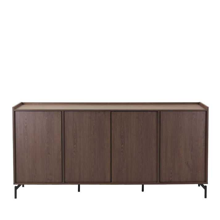 Tobac Furniture 4-Door Hard Walnut Cabinet 200x39x95 cm
