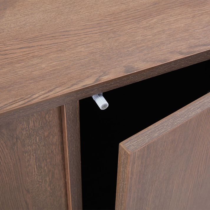 Tobac Furniture 4-Door Hard Walnut Cabinet 200x39x95 cm