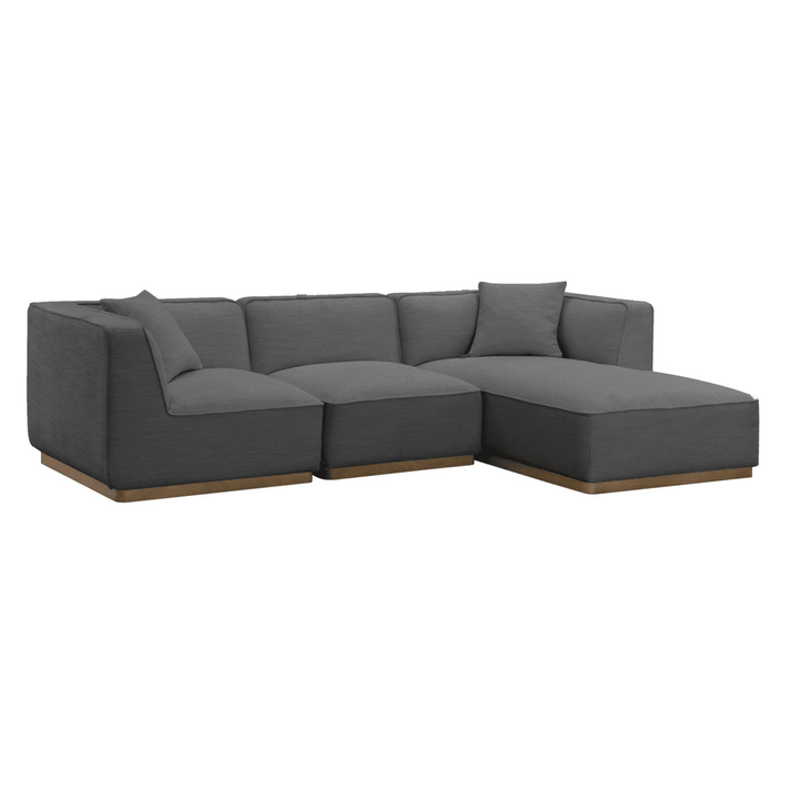 ΚΑΝΑΠΕΣ ΓΩΝΙΑ (ΔΕΞΙΑ) ΑΝΘΡΑΚΙ ΧΡΩΜΑ  181/171x98/71x72cm