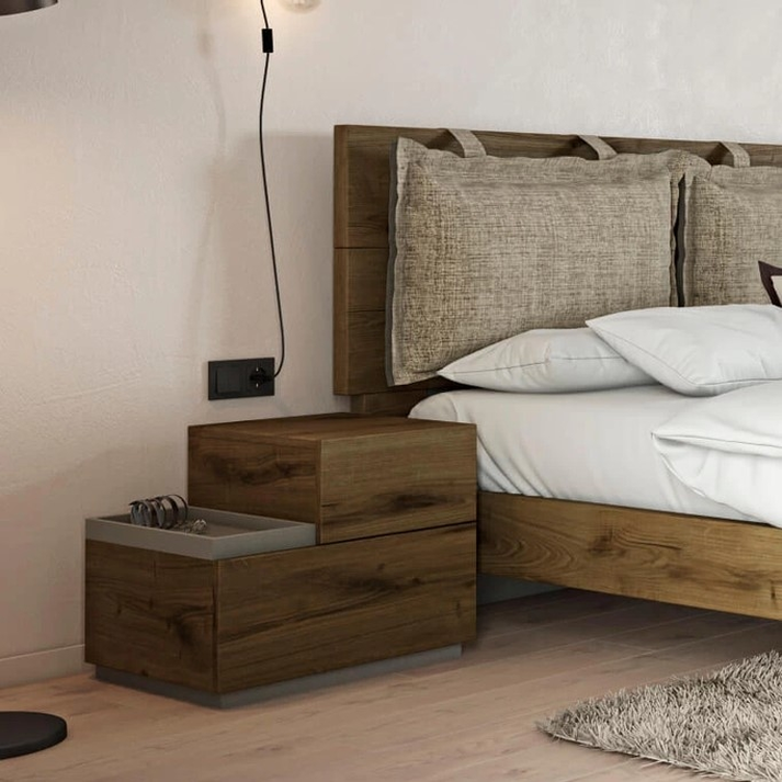 SOHO Kομοδίνο με 2 Συρτάρια Ελληνικής Κατασκευής 60x43xH48cm