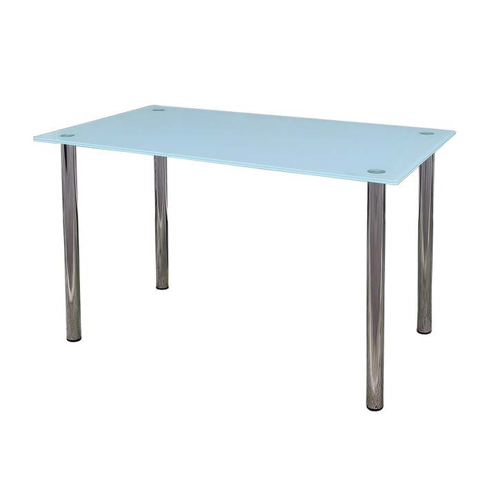 Τραπέζι Κουζίνας Inox / Κρύσταλλο 120x70xH75cm