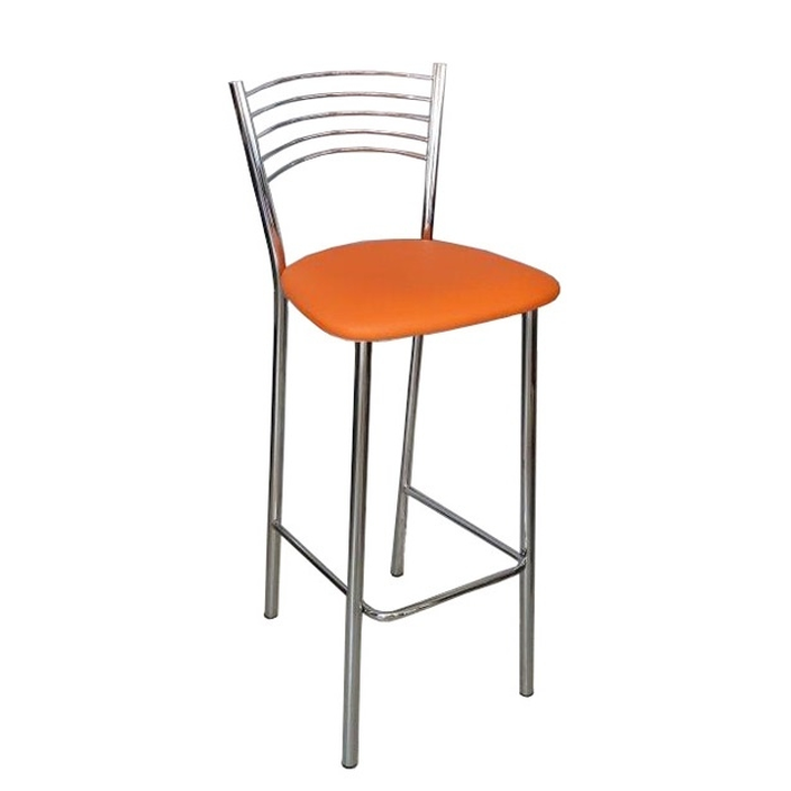 Σκαμπό Μπαρ Χρώμιο / Δερματίνη (3 χρώματα)