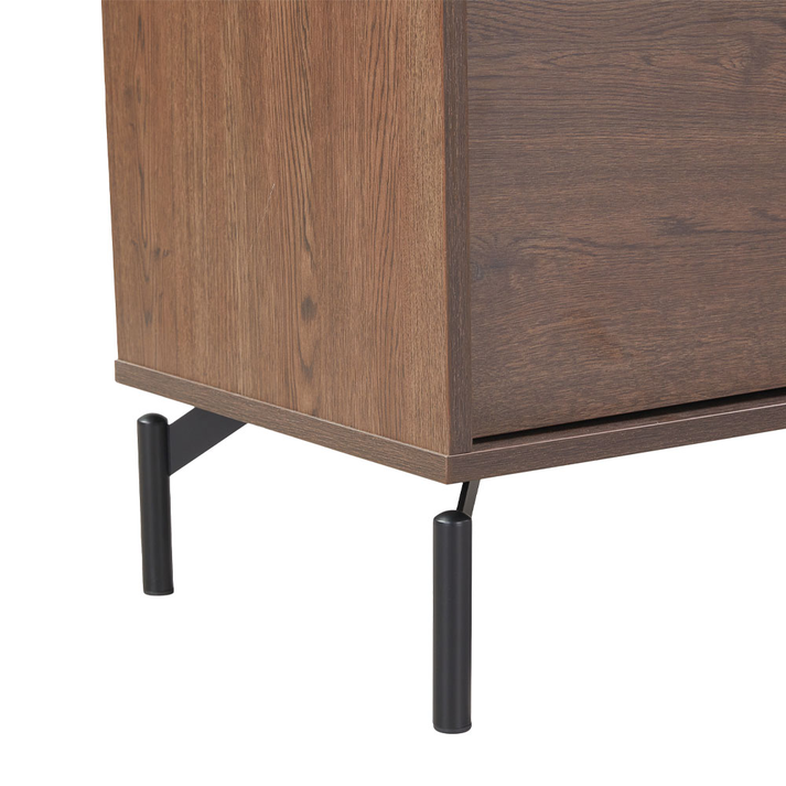 Tobac TV Stand 2πόρτες 1συρτάρι Καρυδί Σκούρο 180x39x62cm