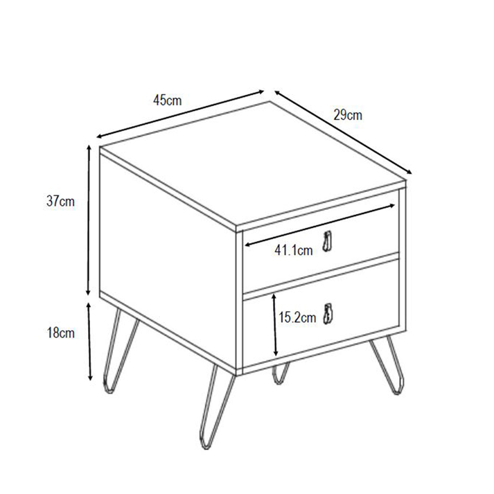 TREND MINT ΚΟΜΟΔΙΝΟ 2ΣΥΡΤΑΡΙΑ SONOMA ΠΡΑΣΙΝΟ ΜΕ PATTERN 45x29x52.5cm