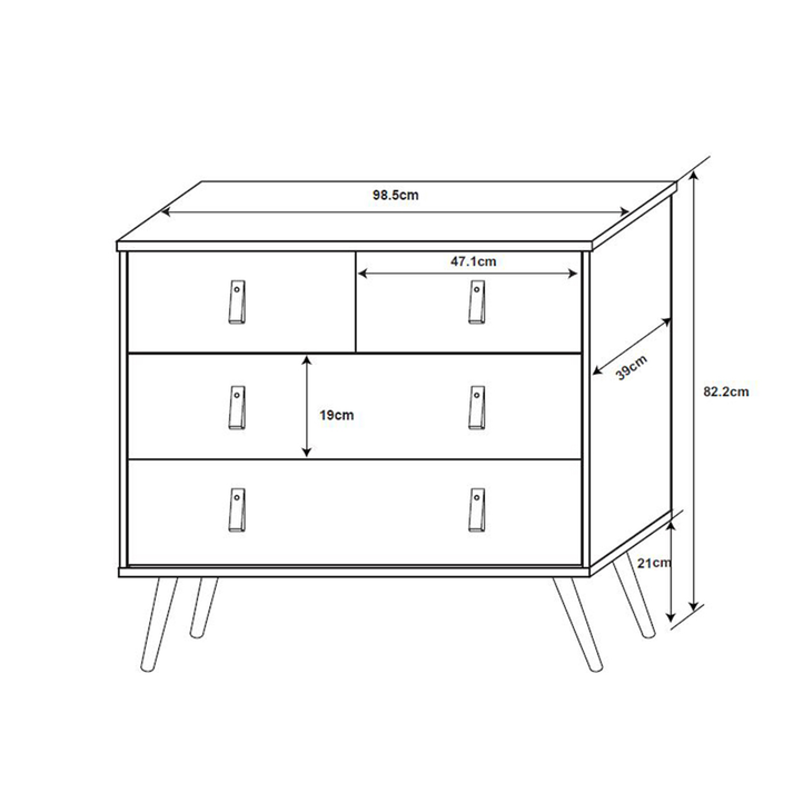 OMNIA ΣΥΡΤΑΡΙΕΡΑ ΜΑΥΡΟ SONOMA ΜΕ PATTERN 98.5x39x81.5cm