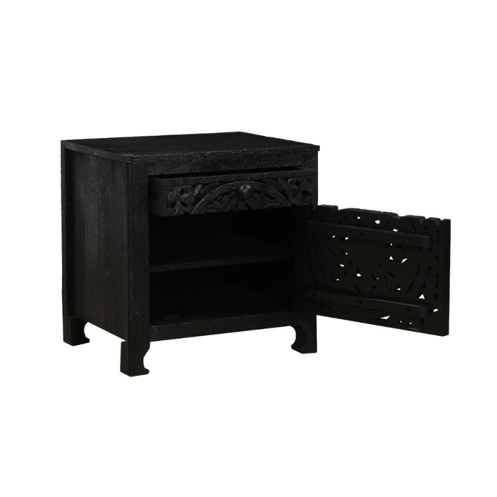 VOLCANO ΚΟΜΟΔΙΝΟ 1ΠΟΡΤΑ 1ΣΥΡΤΑΡΙ ΜΑΥΡΟ 50x40x50