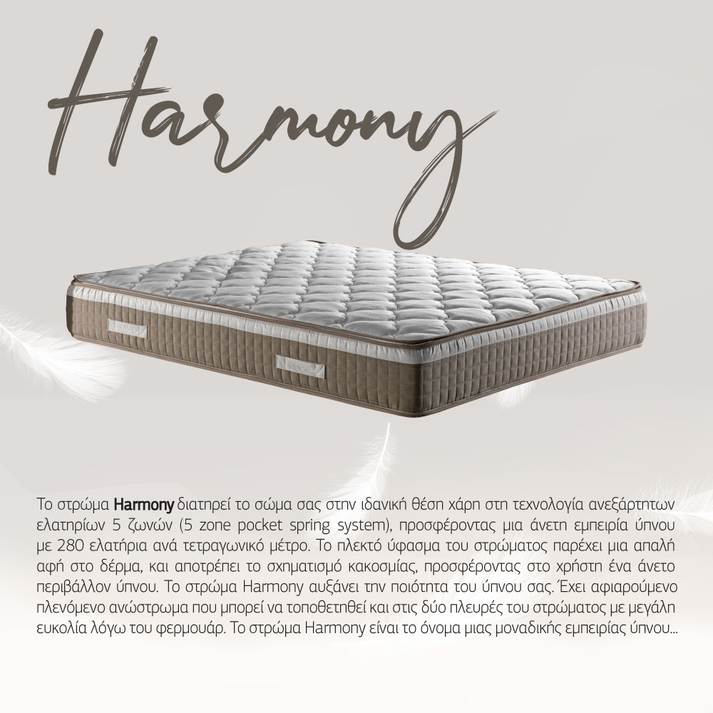 HARMONY ΚΡΕΒΑΤΙ ΜΕ ΑΠΟΘΗΚ. ΧΩΡΟ ΚΑΙ ΣΤΡΩΜΑ ΓΚΡΙ 07-780 207x174x126.5cm