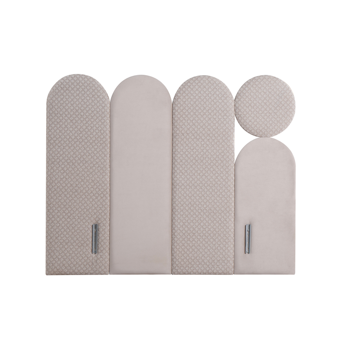 ABSTRACT ΚΡΕΒΑΤΙ ΜΕ ΑΠΟΘΗΚ. ΧΩΡΟ (ΓΙΑ ΣΤΡΩΜΑ 160x200cm) BEIGE ΜΕ PATTERN 207x160x130