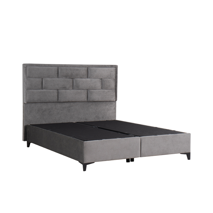 BRICK ΚΡΕΒΑΤΙ ΜΕ ΑΠΟΘΗΚ. ΧΩΡΟ (ΓΙΑ ΣΤΡΩΜΑ 160x200cm) ΓΚΡΙ 07-450 215x165x121