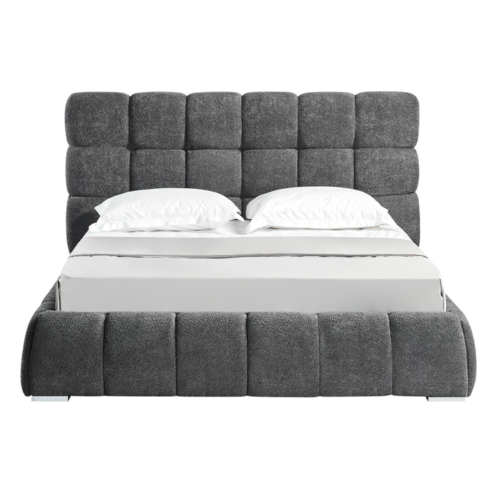 PUFFY ΚΡΕΒΑΤΙ (ΓΙΑ ΣΤΡΩΜΑ 160x200cm) ΓΚΡΙ 227x185x120