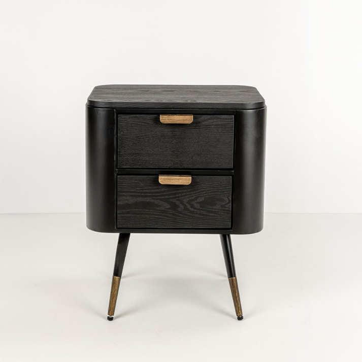 COLOMBO ΚΟΜΟΔΙΝΟ ΜΑΥΡΟ ΧΡΥΣΟ 50x39x63cm