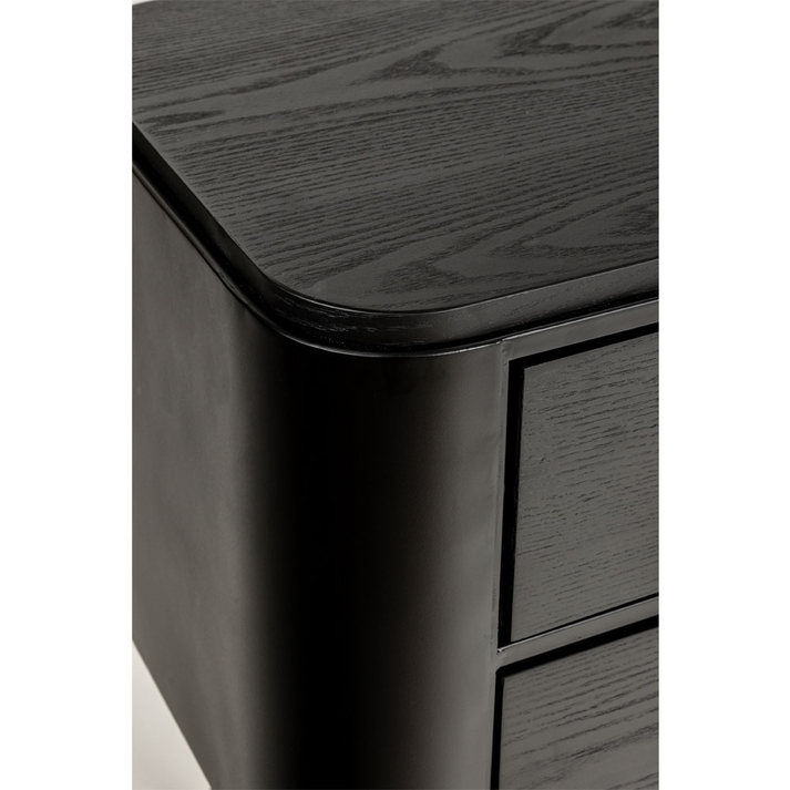 COLOMBO ΚΟΜΟΔΙΝΟ ΜΑΥΡΟ ΧΡΥΣΟ 50x39x63cm