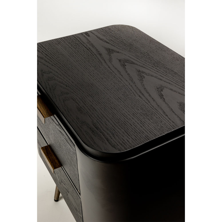 COLOMBO ΚΟΜΟΔΙΝΟ ΜΑΥΡΟ ΧΡΥΣΟ 50x39x63cm