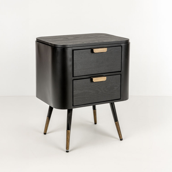 COLOMBO ΚΟΜΟΔΙΝΟ ΜΑΥΡΟ ΧΡΥΣΟ 50x39x63cm