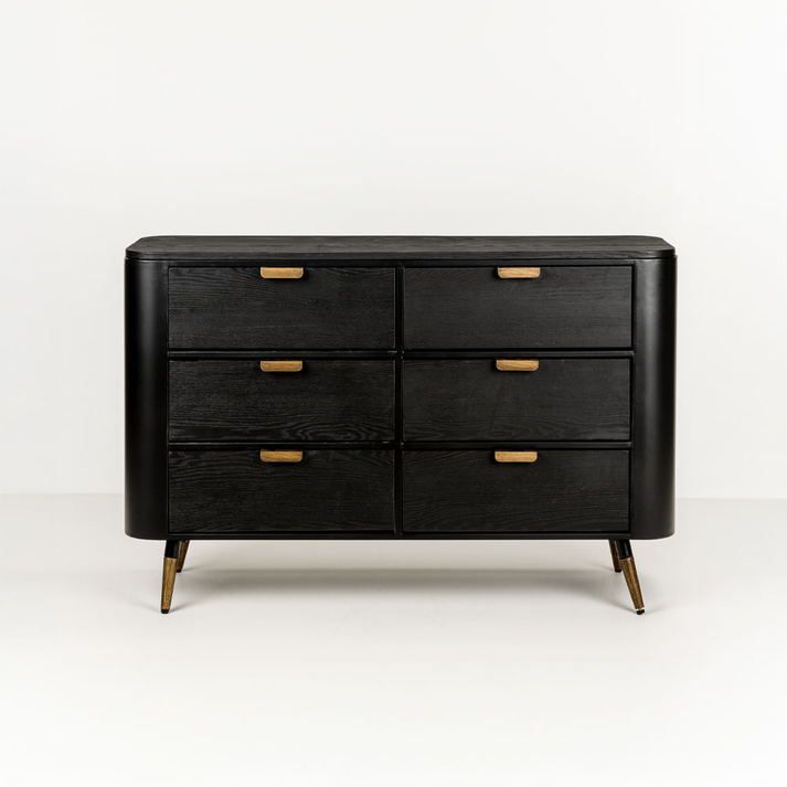 COLOMBO ΣΥΡΤΑΡΙΕΡΑ ΜΑΥΡΟ ΧΡΥΣΟ 118x39x77cm