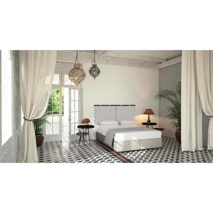 INTERNO ΒΑΣΗ ΜΕ ΑΠΟΘΗΚ.ΧΩΡΟ 160x200cm OFF WHITE 16-950 200x160x34