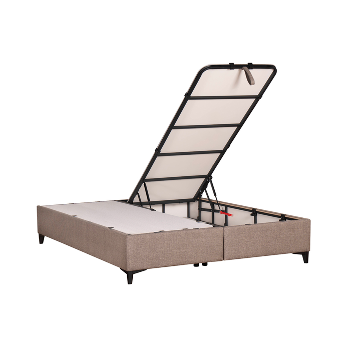 Interno Bed Base With Storage Space Grey Brown 160x200 cm