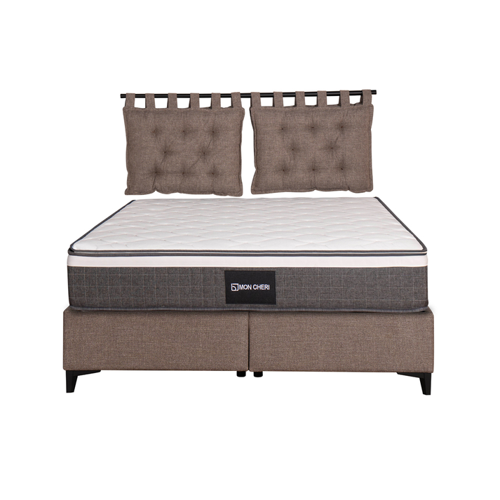 Interno Bed Base With Storage Space Grey Brown 160x200 cm