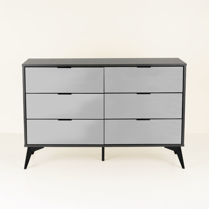 SPECCHIO ΣΥΡΤΑΡΙΕΡΑ 6ΣΥΡΤΑΡΙΑ ΜΑΥΡΟ OAK ΚΑΘΡΕΠΤΗΣ 120x39x80