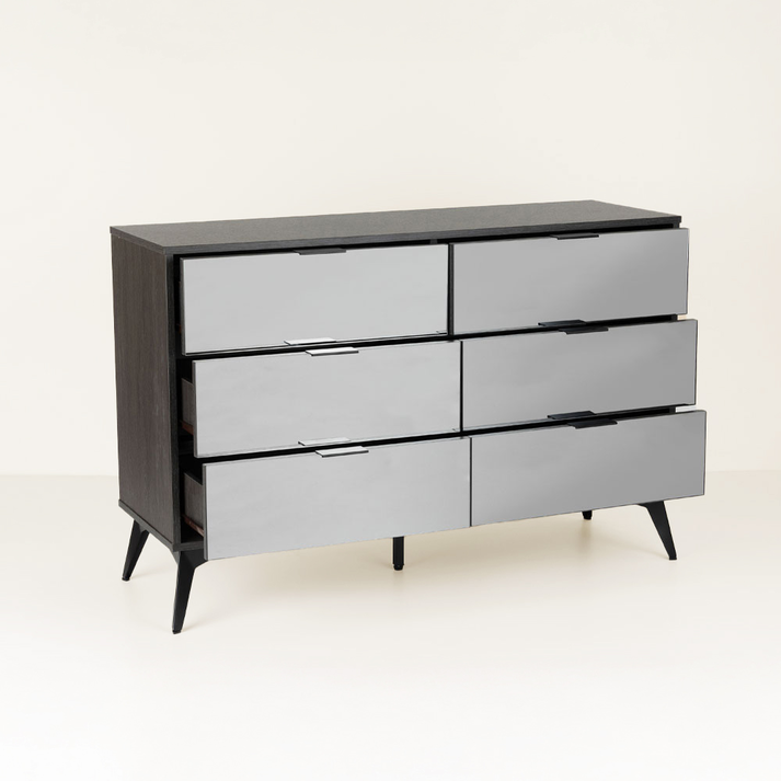 SPECCHIO ΣΥΡΤΑΡΙΕΡΑ 6ΣΥΡΤΑΡΙΑ ΜΑΥΡΟ OAK ΚΑΘΡΕΠΤΗΣ 120x39x80